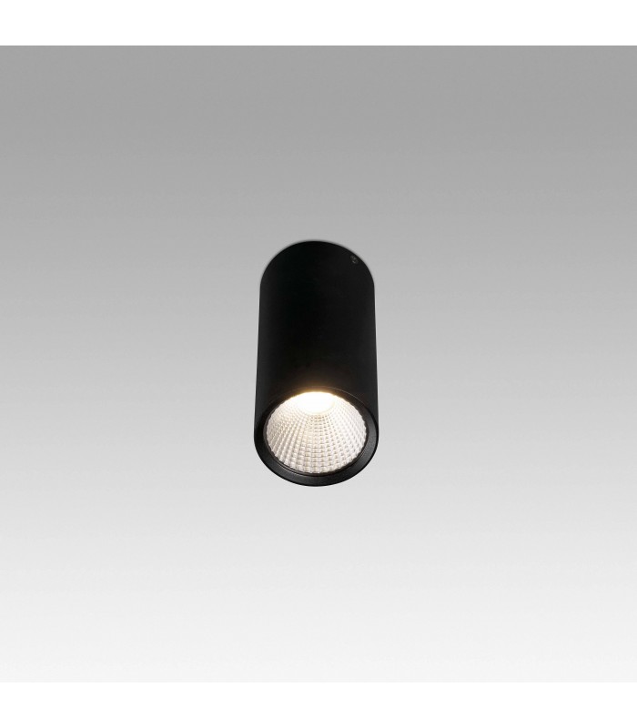 LED 1 Light Round Surface Mounted Downlight Black - 1