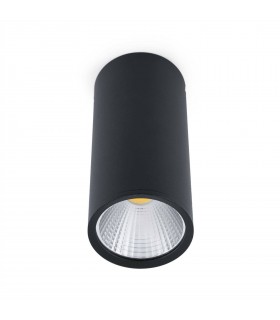LED 1 Light Round Surface Mounted Downlight Black - 2