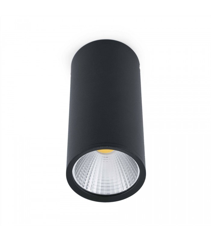 LED 1 Light Round Surface Mounted Downlight Black - 2