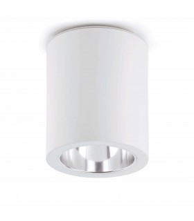 1 Light Round Surface Mounted Downlight White, E27 - 1