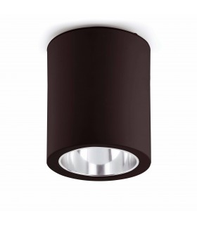 1 Light Round Surface Mounted Downlight Black, E27 - 1