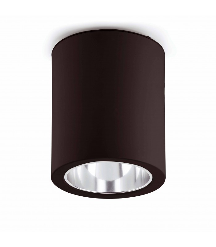 1 Light Round Surface Mounted Downlight Black, E27 - 1