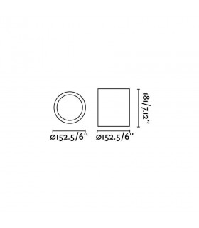 1 Light Round Surface Mounted Downlight Black, E27 - 2