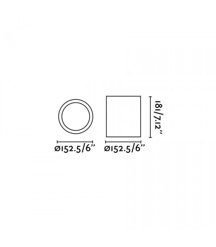 1 Light Round Surface Mounted Downlight Black, E27 - 2