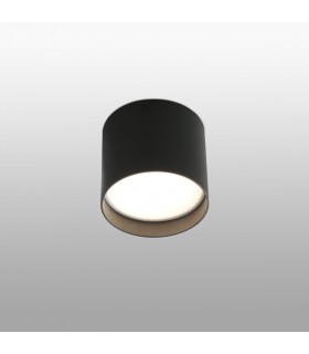 LED 1 Light Round Surface Mounted Downlight Black - 1