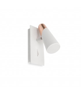 LED 1 Light Indoor Adjustable Wall Spotlight White, Copper - 1