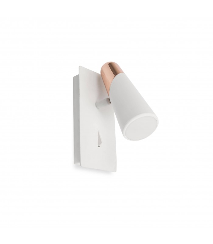 LED 1 Light Indoor Adjustable Wall Spotlight White, Copper - 1
