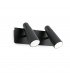 LED 2 Light Indoor Adjustable Wall Spotlight Black - 1