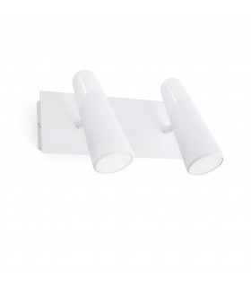 LED 2 Light Indoor Adjustable Wall Spotlight White - 1