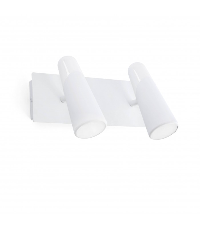 LED 2 Light Indoor Adjustable Wall Spotlight White - 1