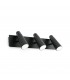 LED 3 Light Indoor Adjustable Wall Spotlight Black - 1