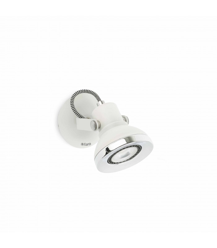 1 Light Indoor Adjustable Wall Spotlight White, GU10 - 1
