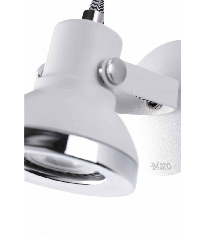 1 Light Indoor Adjustable Wall Spotlight White, GU10 - 2