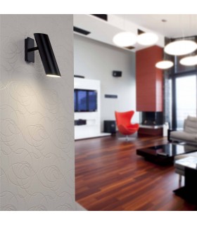 1 Light Indoor Adjustable Wall Spotlight White, Black, E27 - 2