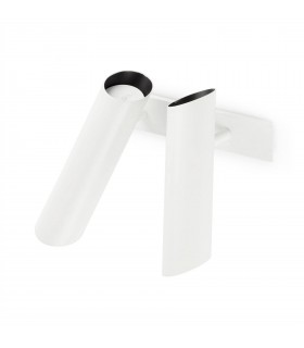 2 Light Indoor Adjustable Wall Spotlight White, Black, E27 - 2