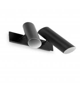 2 Light Indoor Adjustable Wall Spotlight White, Black, E27 - 1