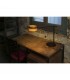 LED Table Lamp Black, Wood with Clip - 2