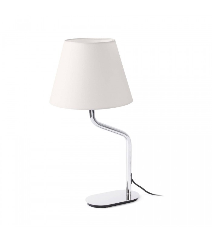 1 Light Table Lamp Chrome - Shade Not Included, E27 - 2