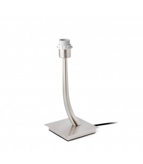1 Light Table Lamp Satin Nickel - Shade Not Included, E27 - 1