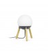 1 Light Table Globe Lamp Wood, Dark Grey, E27 - 1
