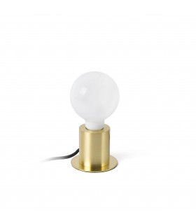1 Light Table Globe Lamp Satin Gold, E27 - 1