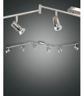 Alice Spotlight Bar Satin Nickel Glass GU10