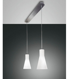 Diana Straight Bar Pendant Ceiling Light Chrome Glass E27-1