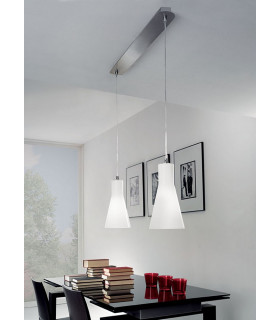 Diana Straight Bar Pendant Ceiling Light Chrome Glass E27-2