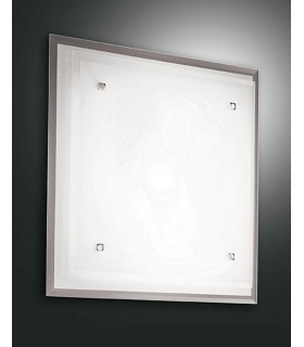 Maggie Flush Ceiling Light White Glass E27