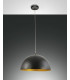 Dingle Dome Pendant Ceiling Lights Black / Gold Glass E27-1