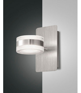 Dunk LED Up & Down Wall Light Brushed Aluminum Glass