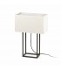 2 Light Table Lamp Brown with Beige Shade, E27 - 1