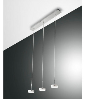 Dunk LED Straight Bar Pendant Ceiling Light Brushed Aluminum Glass-1