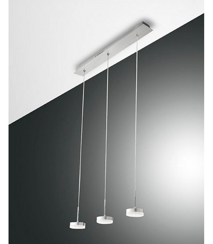 Dunk LED Straight Bar Pendant Ceiling Light Brushed Aluminum Glass-1