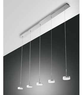 Dunk LED Straight Bar Pendant Ceiling Light Brushed Aluminum Glass-1