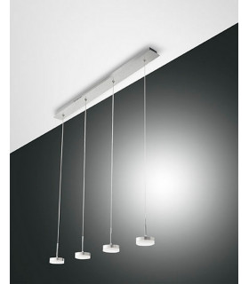 Dunk LED Straight Bar Pendant Ceiling Light Brushed Aluminum Glass-1