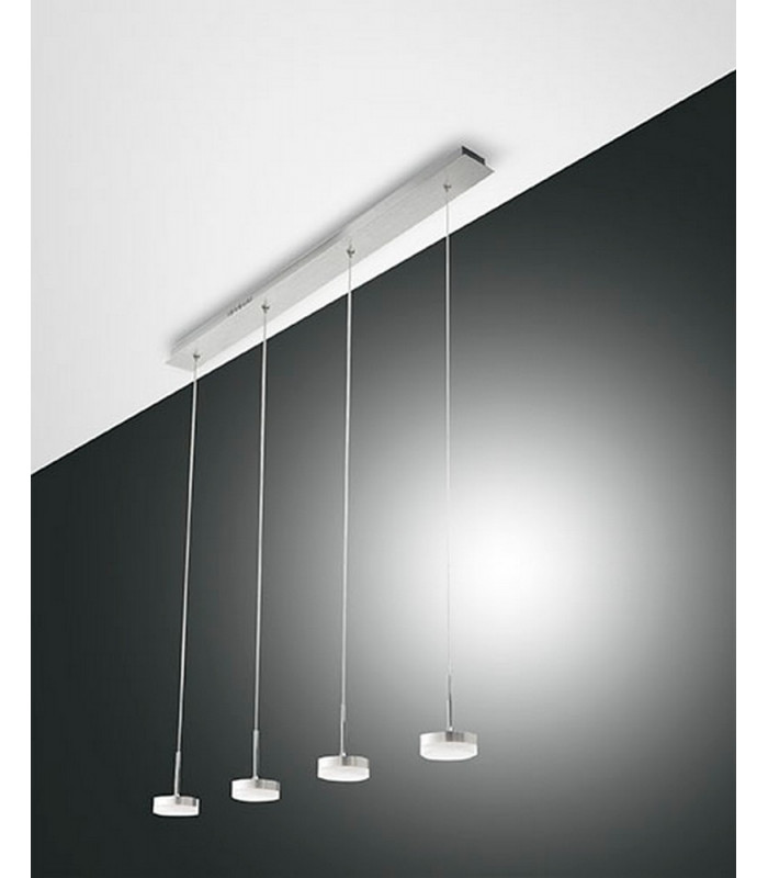 Dunk LED Straight Bar Pendant Ceiling Light Brushed Aluminum Glass-1