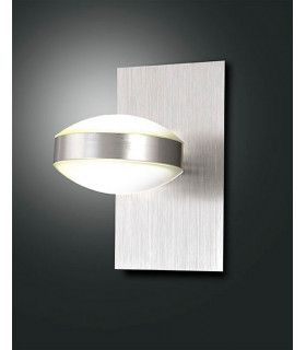 Mill LED Up & Down Wall Light Satin Nickel Glass