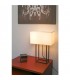 2 Light Table Lamp Brown with Beige Shade, E27 - 2