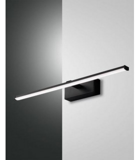 Nala LED Bathroom Over Mirror Light Black Glass IP44