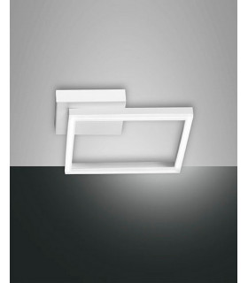 Bard Integrated LED Semi Flush Light White Glass