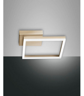 Bard Integrated LED Semi Flush Light Gold Matt Glass