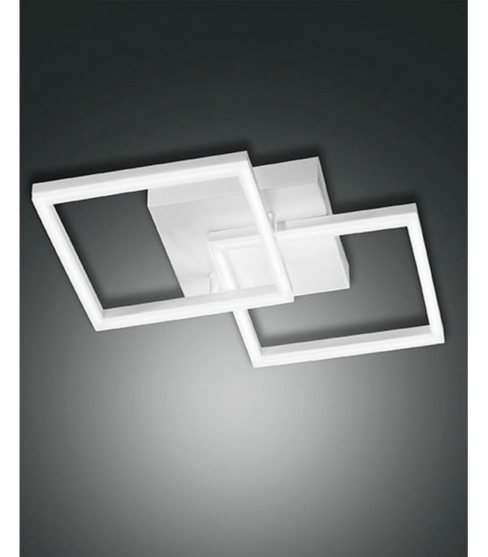 Bard Integrated LED Semi Flush Light White Glass