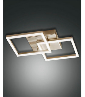 Bard Integrated LED Semi Flush Light Gold Matt Glass