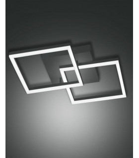 Bard Integrated LED Semi Flush Light Anthracite Glass