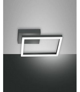 Bard Integrated LED Semi Flush Light Anthracite Glass