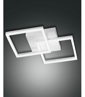Bard Integrated LED Semi Flush Light White Glass