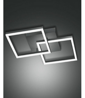 Bard Integrated LED Semi Flush Light Anthracite Glass