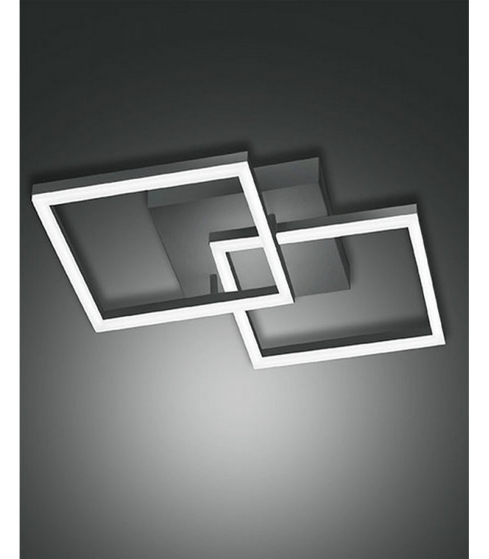 Bard Integrated LED Semi Flush Light Anthracite Glass