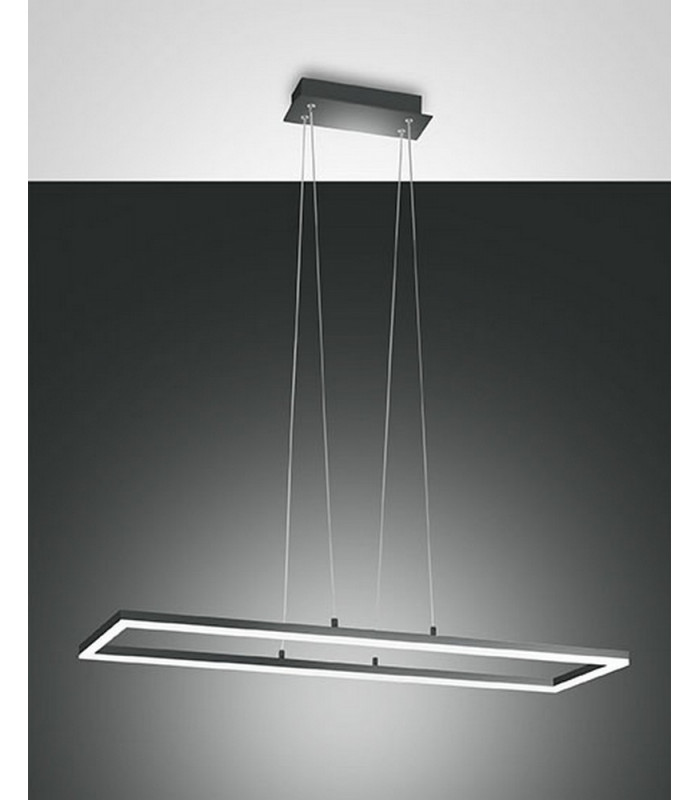 Bard LED Integrated Pendant Ceiling Light Light Anthracite Glass